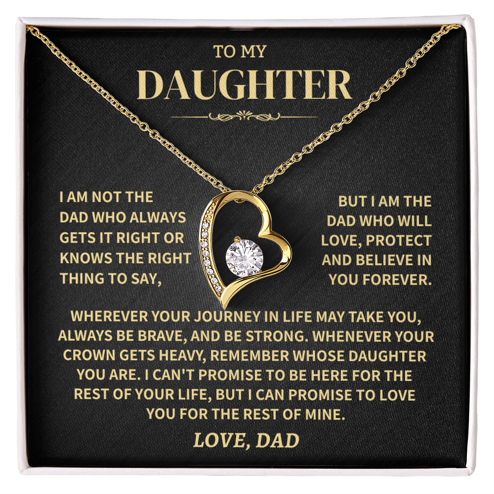Jewelry Gift For Daughter From Dad, "Whenever Your Crown Gets Heavy" Heart Necklace Gift For Daughter From Dad, "Whenever Your Crown Gets Heavy" Heart Necklace