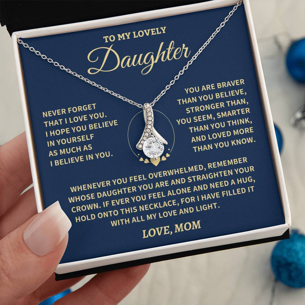 Jewelry Gift For Daughter From Mom, Alluring Beauty Necklace Gift For Daughter From Mom, Alluring Beauty Necklace