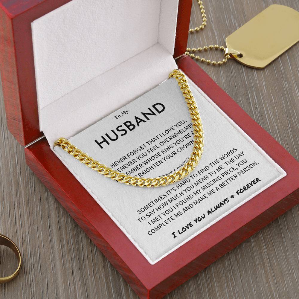 Jewelry Gift for My Husband-Cuban Link Chain