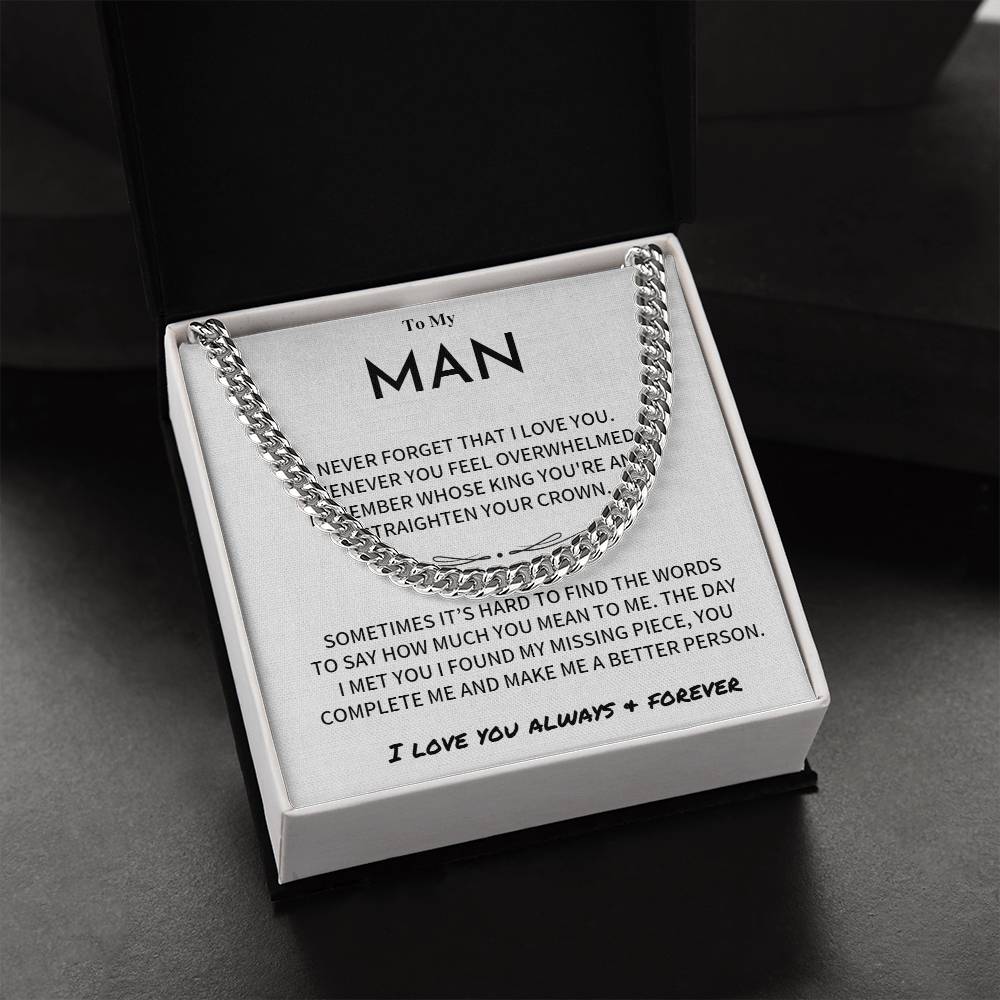 Jewelry Gift for my My Man-Cuban Link Chain