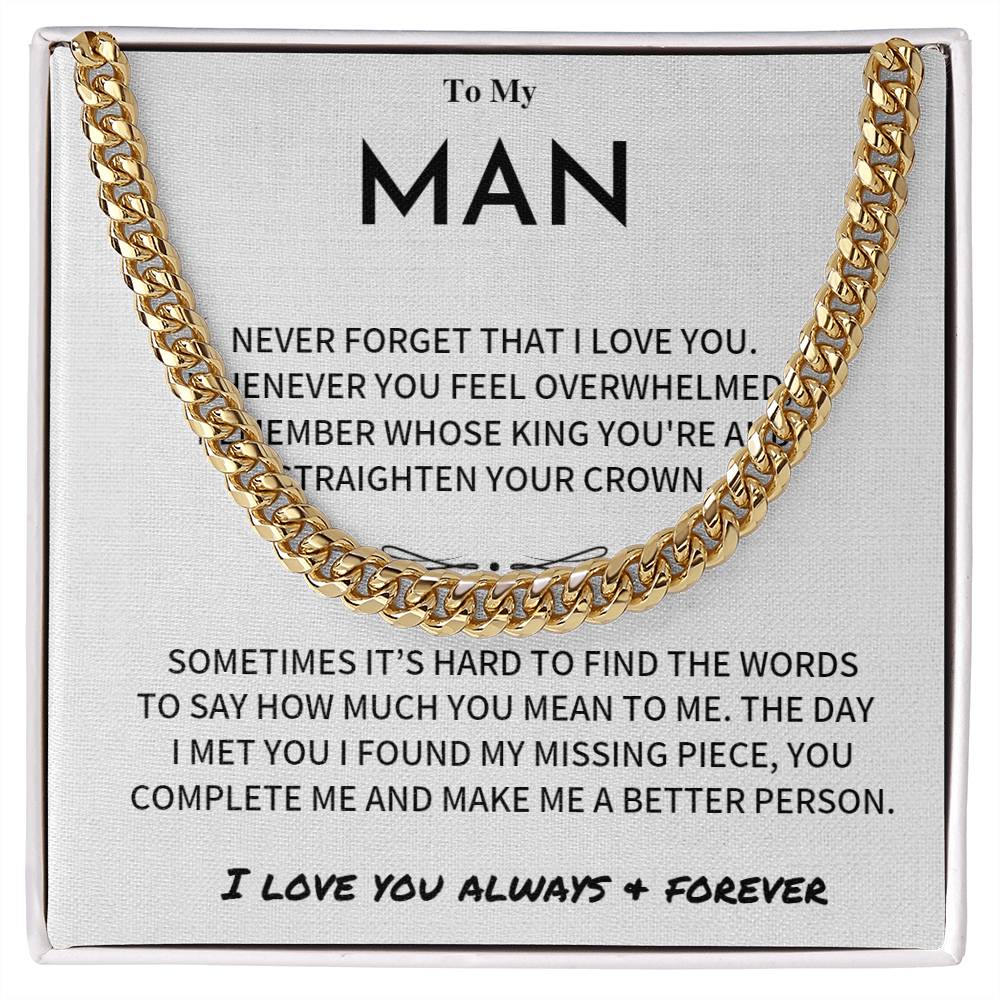 Jewelry Gift for my My Man-Cuban Link Chain