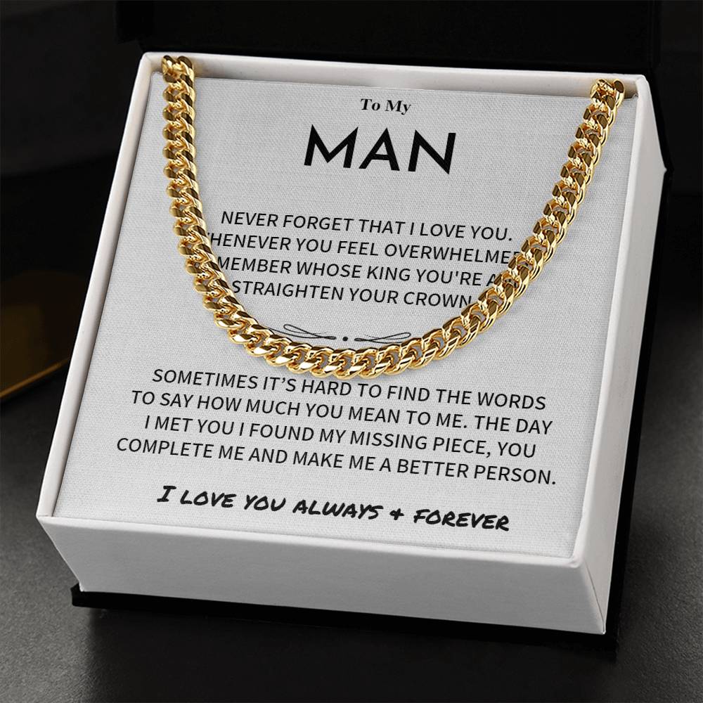 Jewelry Gift for my My Man-Cuban Link Chain