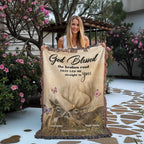 God Blessed the Broken Road Deer Couple Personalized Woven Blanket – Rustic Christian Wedding Gift for Couples God Blessed the Broken Road Deer Couple Personalized Woven Blanket – Rustic Christian Wedding Gift for Couples