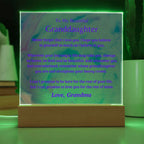 Jewelry Granddaughter Gift; Believe In Yourself- Acrylic Plaque