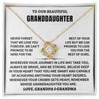Jewelry Granddaughter Gift From Grandpa & Grandma,"Never Forget", Knot Necklace Granddaughter Gift From Grandpa & Grandma,"Never Forget", Knot Necklace