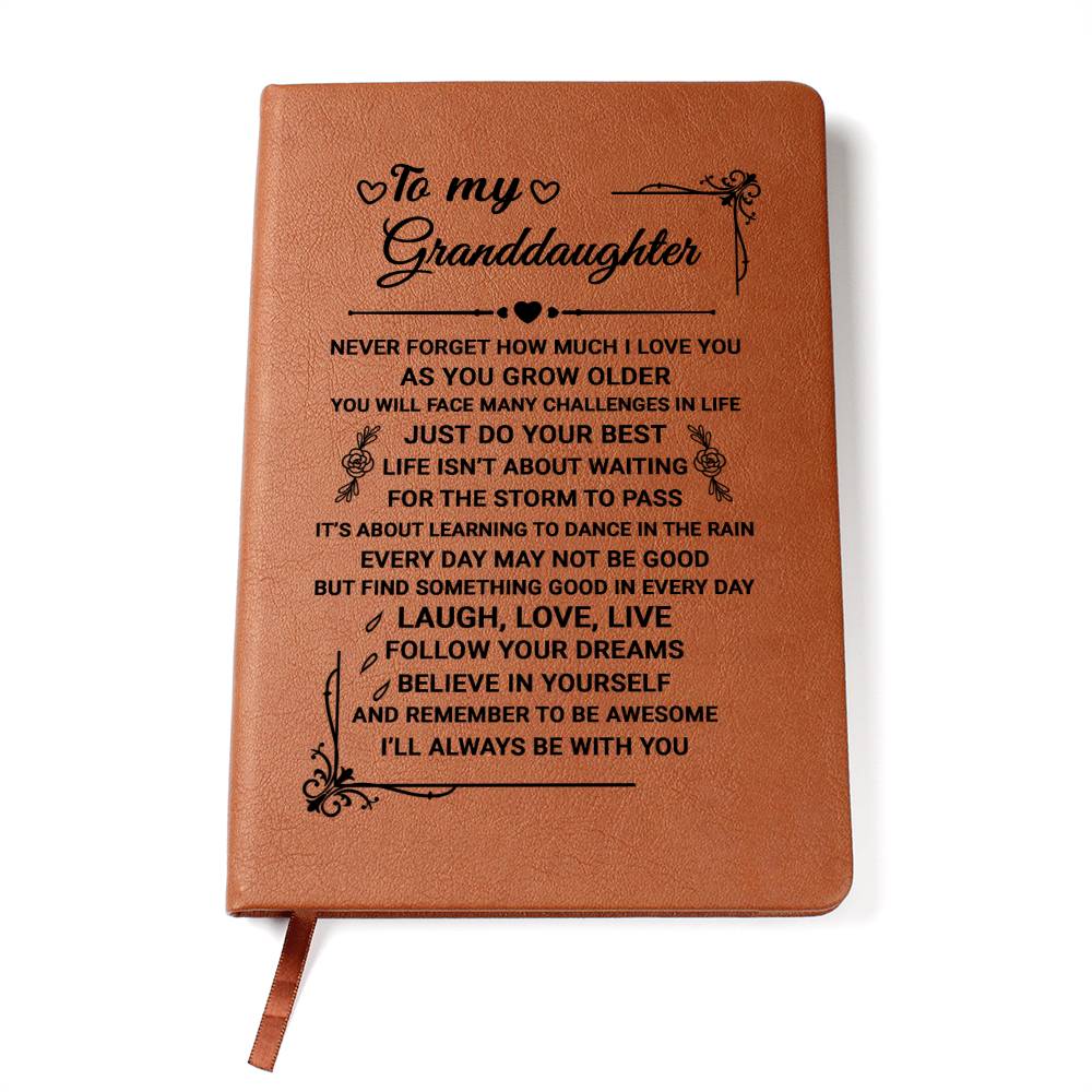 Jewelry Granddaughter Gift-Leather Journal