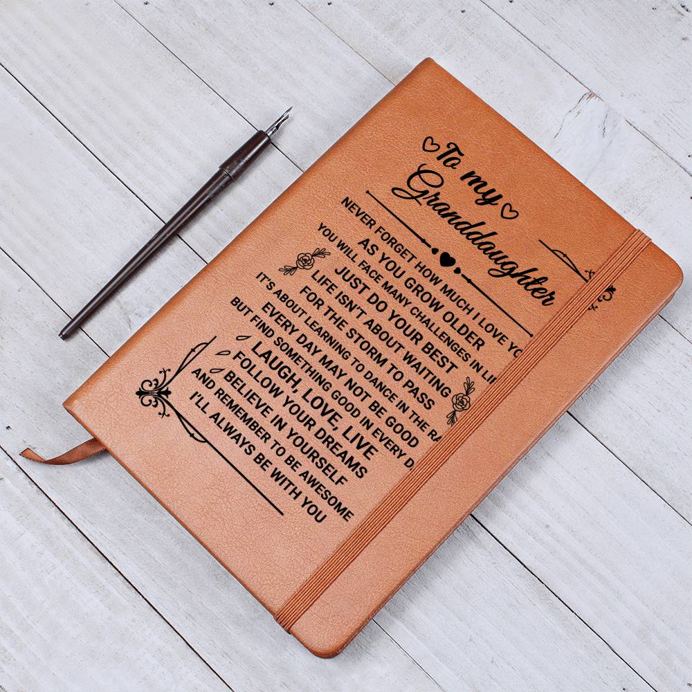 Jewelry Granddaughter Gift-Leather Journal