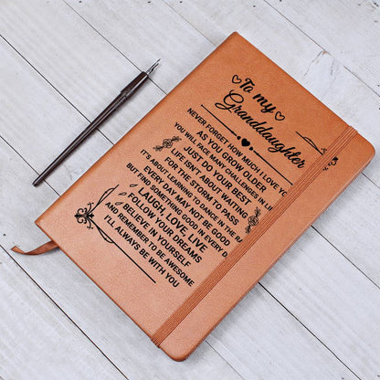Jewelry Granddaughter Gift-Leather Journal