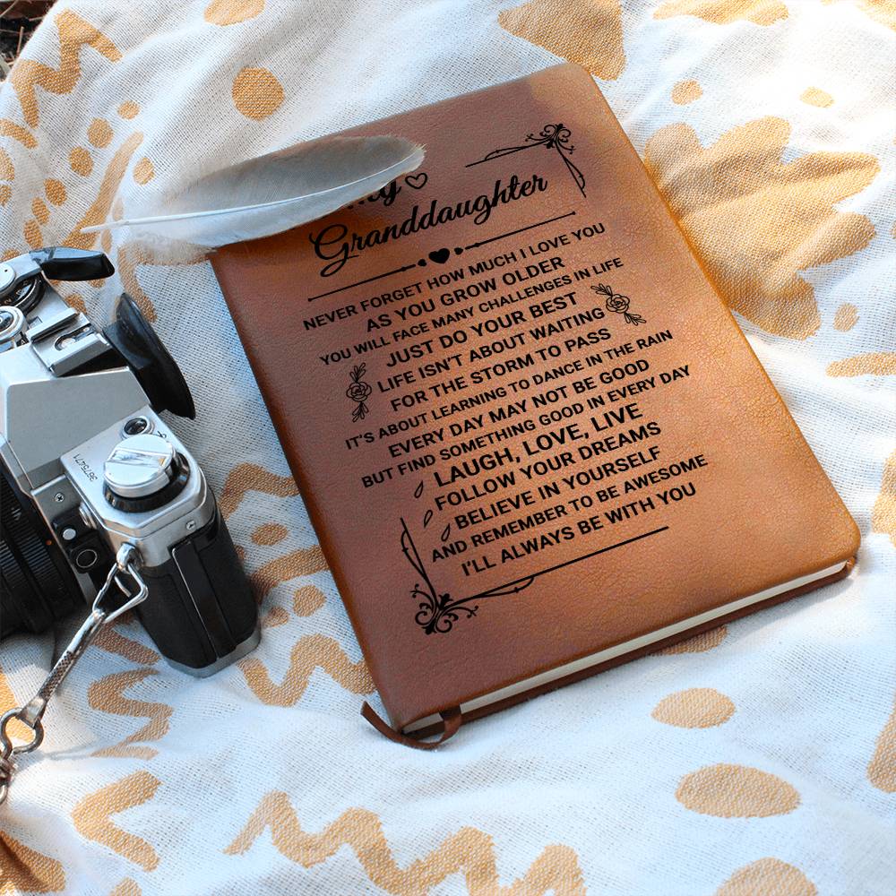 Jewelry Granddaughter Gift-Leather Journal