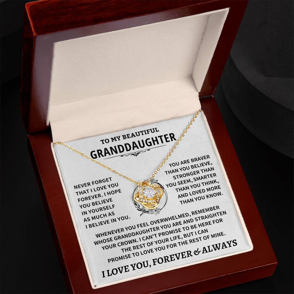 Jewelry Granddaughter Gift, Never Forget That I Love You"