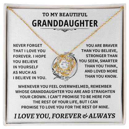 Jewelry Granddaughter Gift, Never Forget That I Love You" Granddaughter Gift, Never Forget That I Love You"