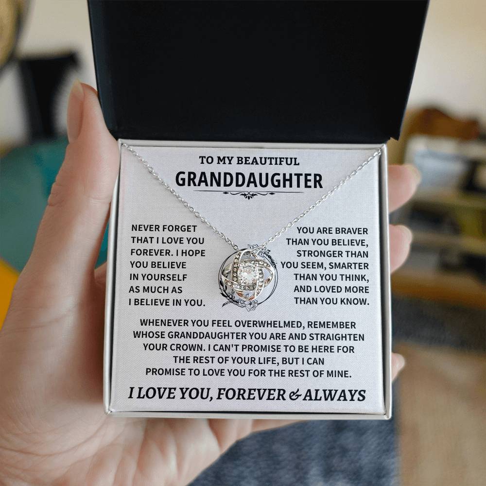 Jewelry Granddaughter Gift, Never Forget That I Love You" Granddaughter Gift, Never Forget That I Love You"