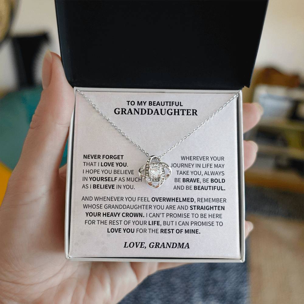 Jewelry Granddaugter Gift- Believe In Yourself- From Grandma