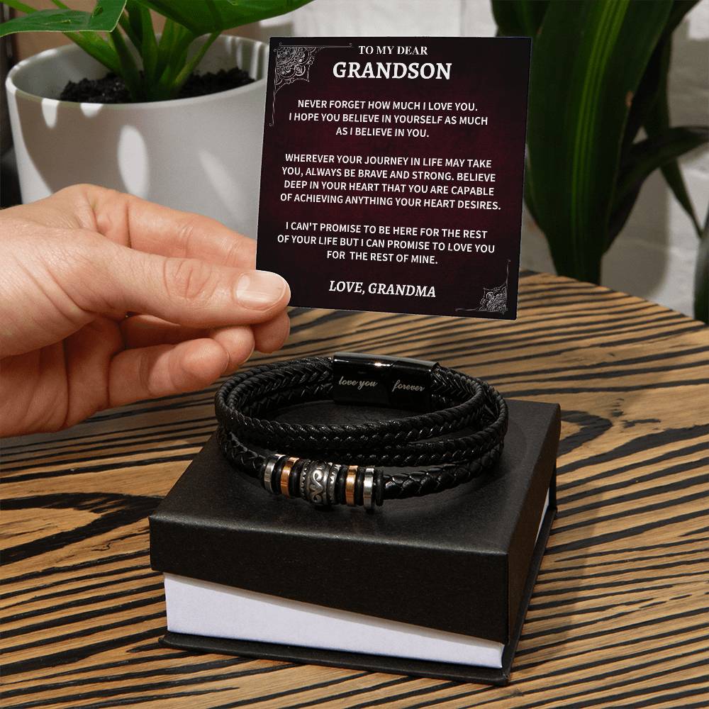 Jewelry Grandson Bracelet Gift- From Grandma