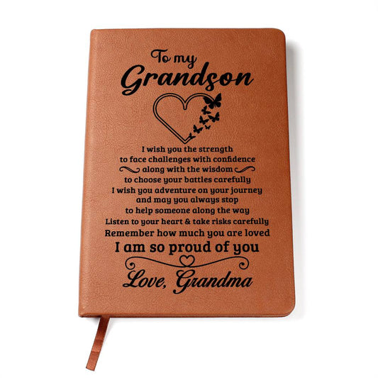 Jewelry Grandson Gift From Grandma, "Proud Of You", Graphic Journal