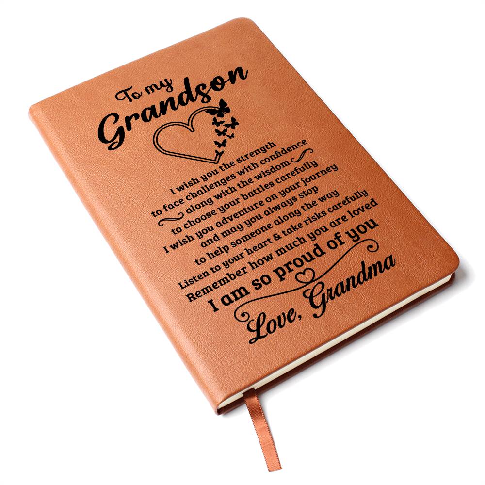 Jewelry Grandson Gift From Grandma, "Proud Of You", Graphic Journal