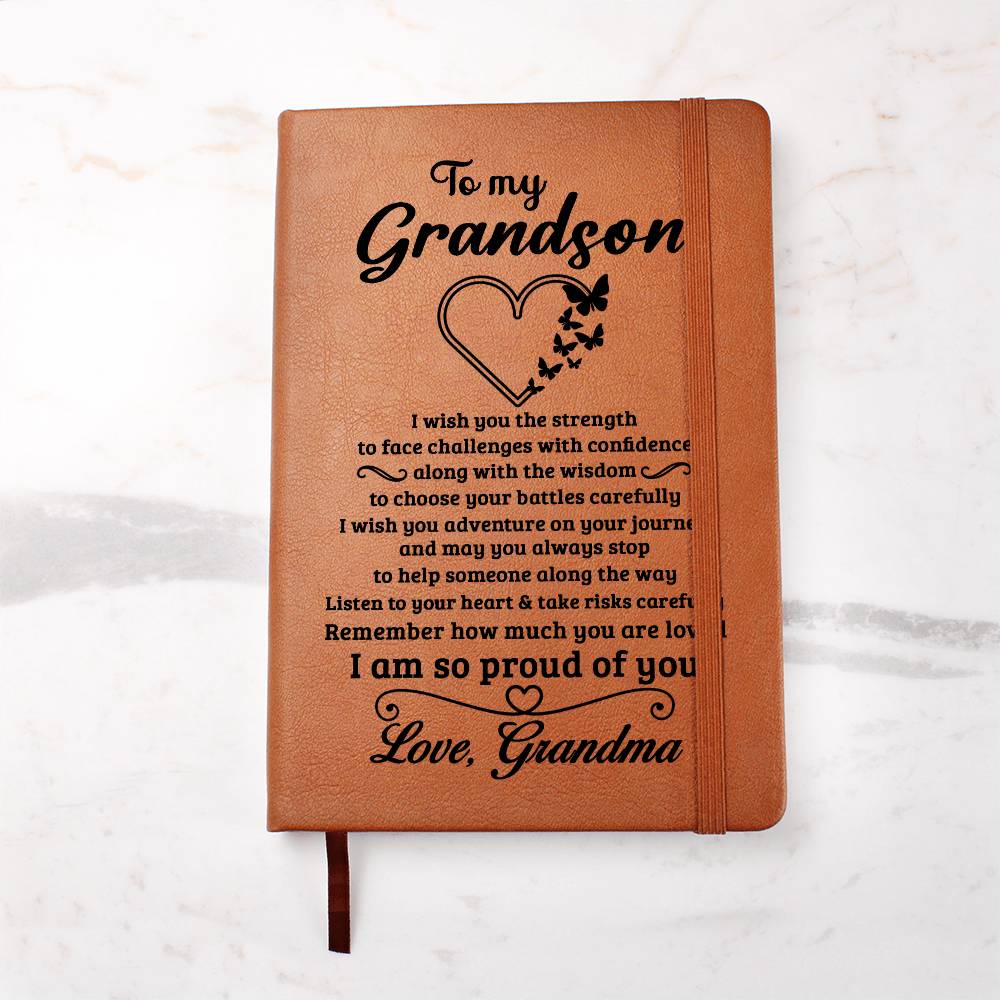 Jewelry Grandson Gift From Grandma, "Proud Of You", Graphic Journal