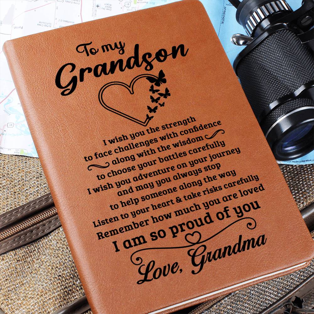 Jewelry Grandson Gift From Grandma, "Proud Of You", Graphic Journal