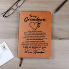 Jewelry Grandson Gift From Grandpa, "Proud Of You", Graphic Journal