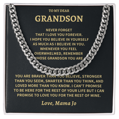 Jewelry grandson, mama jo grandson, mama jo