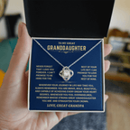Jewelry Great Granddaughter Gift From Great-Grandpa,"Never Forget",Knot Necklace Great Granddaughter Gift From Great-Grandpa,"Never Forget",Knot Necklace