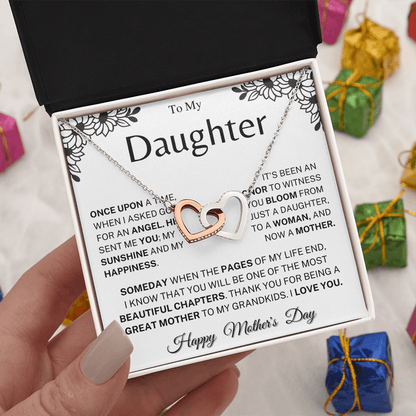 Jewelry Mother's Day Gift, "Beautiful Chapters", Interlocking Hearts Necklace Mother's Day Gift, "Beautiful Chapters", Interlocking Hearts Necklace