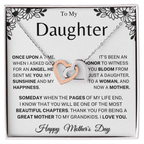 Jewelry Mother's Day Gift, "Beautiful Chapters", Interlocking Hearts Necklace Mother's Day Gift, "Beautiful Chapters", Interlocking Hearts Necklace