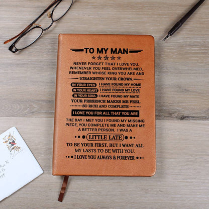 Jewelry My Man Gift, "Straighten Your Crown", Graphic Journal