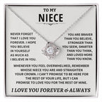 Jewelry Niece gift, "Never Forget That I Love You" Niece gift, "Never Forget That I Love You"