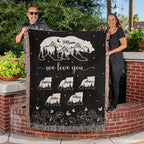 Blankets Personalized Bear Family Woven Blanket – Custom Name Mom Bear Throw, We Love You Gift from Kids Personalized Bear Family Woven Blanket – Custom Name Mom Bear Throw, We Love You Gift from Kids