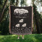 Blankets Personalized Bear Family Woven Blanket – Custom Name Mom Bear Throw, We Love You Gift from Kids Personalized Bear Family Woven Blanket – Custom Name Mom Bear Throw, We Love You Gift from Kids