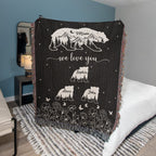 Blankets Personalized Bear Family Woven Blanket – Custom Name Mom Bear Throw, We Love You Gift from Kids Personalized Bear Family Woven Blanket – Custom Name Mom Bear Throw, We Love You Gift from Kids