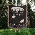 Blankets Personalized Bear Family Woven Blanket – Custom Name Mom Bear Throw, We Love You Gift from Kids Personalized Bear Family Woven Blanket – Custom Name Mom Bear Throw, We Love You Gift from Kids
