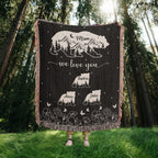 Blankets Personalized Bear Family Woven Blanket – Custom Name Mom Bear Throw, We Love You Gift from Kids Personalized Bear Family Woven Blanket – Custom Name Mom Bear Throw, We Love You Gift from Kids