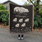 Blankets Personalized Bear Family Woven Blanket – Custom Name Mom Bear Throw, We Love You Gift from Kids Personalized Bear Family Woven Blanket – Custom Name Mom Bear Throw, We Love You Gift from Kids