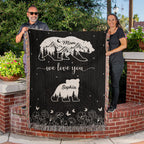 Blankets Personalized Bear Family Woven Blanket – Custom Name Mom Bear Throw, We Love You Gift from Kids Personalized Bear Family Woven Blanket – Custom Name Mom Bear Throw, We Love You Gift from Kids