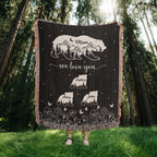 Blankets Personalized Bear Family Woven Blanket – Custom Name Mom Bear Throw, We Love You Gift from Kids Personalized Bear Family Woven Blanket – Custom Name Mom Bear Throw, We Love You Gift from Kids