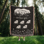 Blankets Personalized Bear Family Woven Blanket – Custom Name Mom Bear Throw, We Love You Gift from Kids Personalized Bear Family Woven Blanket – Custom Name Mom Bear Throw, We Love You Gift from Kids