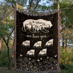Blankets Personalized Bear Family Woven Blanket – Custom Name Mom Bear Throw, We Love You Gift from Kids Personalized Bear Family Woven Blanket – Custom Name Mom Bear Throw, We Love You Gift from Kids