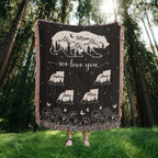 Blankets Personalized Bear Family Woven Blanket – Custom Name Mom Bear Throw, We Love You Gift from Kids Personalized Bear Family Woven Blanket – Custom Name Mom Bear Throw, We Love You Gift from Kids