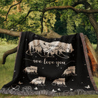 Blankets Personalized Bear Family Woven Blanket – Custom Name Mom Bear Throw, We Love You Gift from Kids Personalized Bear Family Woven Blanket – Custom Name Mom Bear Throw, We Love You Gift from Kids