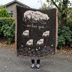 Blankets Personalized Bear Family Woven Blanket – Custom Name Mom Bear Throw, We Love You Gift from Kids Personalized Bear Family Woven Blanket – Custom Name Mom Bear Throw, We Love You Gift from Kids