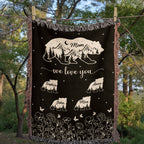 Blankets Personalized Bear Family Woven Blanket – Custom Name Mom Bear Throw, We Love You Gift from Kids Personalized Bear Family Woven Blanket – Custom Name Mom Bear Throw, We Love You Gift from Kids