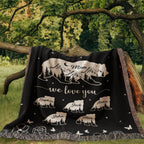 Blankets Personalized Bear Family Woven Blanket – Custom Name Mom Bear Throw, We Love You Gift from Kids Personalized Bear Family Woven Blanket – Custom Name Mom Bear Throw, We Love You Gift from Kids