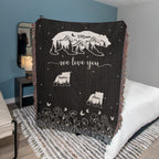 Blankets Personalized Bear Family Woven Blanket – Custom Name Mom Bear Throw, We Love You Gift from Kids Personalized Bear Family Woven Blanket – Custom Name Mom Bear Throw, We Love You Gift from Kids