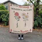 Blankets Personalized Blooming Wonderful Mother Woven Blanket – Custom Flower Name Family Throw, Mother’s Day Gift from childen Personalized Blooming Wonderful Mother Woven Blanket – Custom Flower Name Family Throw, Mother’s Day Gift from childen