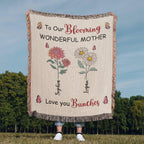 Personalized Blooming Wonderful Mother Woven Blanket – Custom Flower Name Family Throw, Mother’s Day Gift from childen Personalized Blooming Wonderful Mother Woven Blanket – Custom Flower Name Family Throw, Mother’s Day Gift from childen