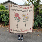 Blankets Personalized Blooming Wonderful Mother Woven Blanket – Custom Flower Name Family Throw, Mother’s Day Gift from childen Personalized Blooming Wonderful Mother Woven Blanket – Custom Flower Name Family Throw, Mother’s Day Gift from childen