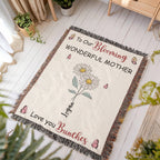 Blankets Personalized Blooming Wonderful Mother Woven Blanket – Custom Flower Name Family Throw, Mother’s Day Gift from childen Personalized Blooming Wonderful Mother Woven Blanket – Custom Flower Name Family Throw, Mother’s Day Gift from childen