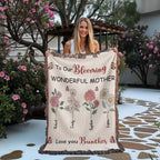 Personalized Blooming Wonderful Mother Woven Blanket – Custom Flower Name Family Throw, Mother’s Day Gift from childen Personalized Blooming Wonderful Mother Woven Blanket – Custom Flower Name Family Throw, Mother’s Day Gift from childen